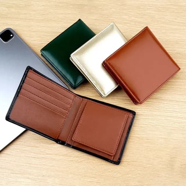 【LEEHER】錢包/牛皮短夾/錢包/皮夾/短夾/對折錢包/男士錢包/二折錢包/招財錢包/
