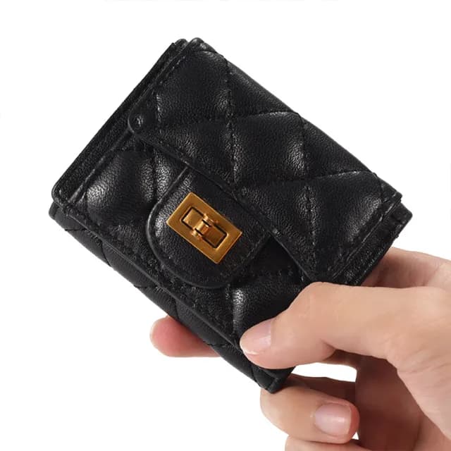 【LEEHER】雙11  小香風包包/三折錢包/菱格紋包/零錢包/短夾/錢包女短夾/迷你錢包/韓