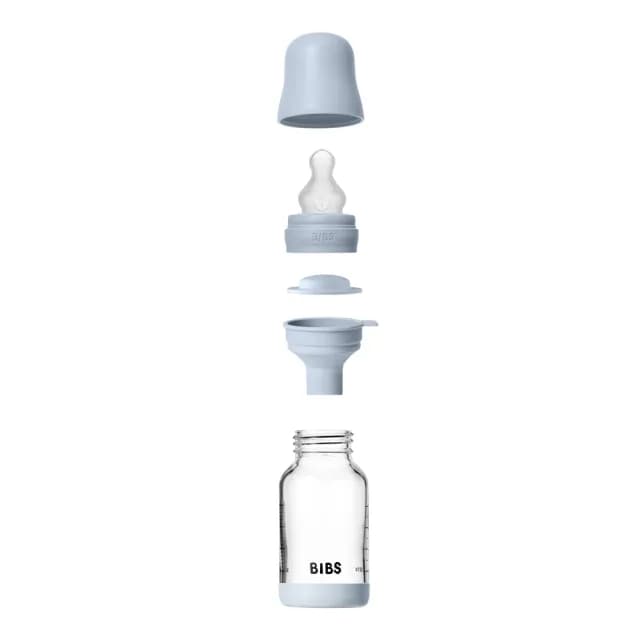 【BIBS】標準玻璃奶瓶-120ml(醫療級矽膠奶嘴 新生兒首選)