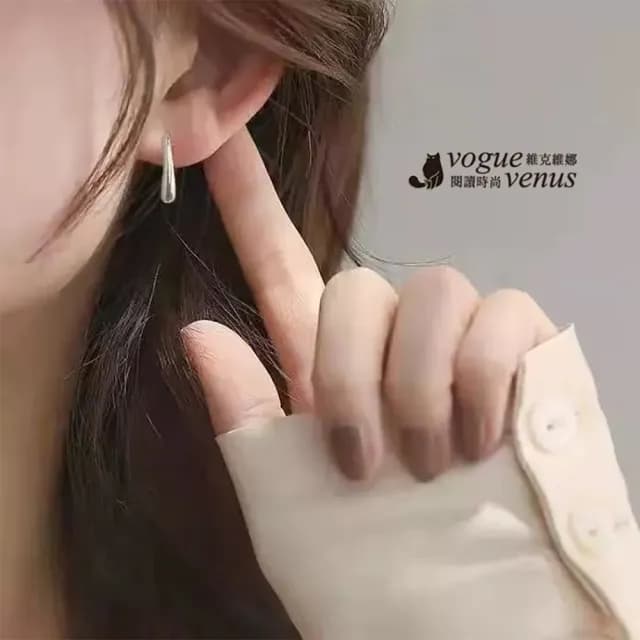 【維克維娜】簡約水滴925純銀耳環