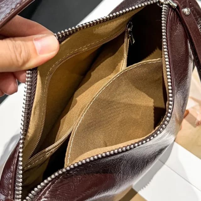 【LEESA】情人節禮物 牛皮包包\真皮包包\單肩包\手提包\斜背包\小方包\小包包\韓國包包\真皮腋下包\復古單