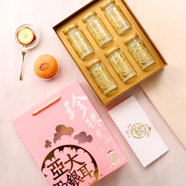 【亞大T8銀耳】美妍珍珠白木耳露禮盒150gx6入/盒(送禮推薦/年節禮盒/伴手禮/年節禮盒)