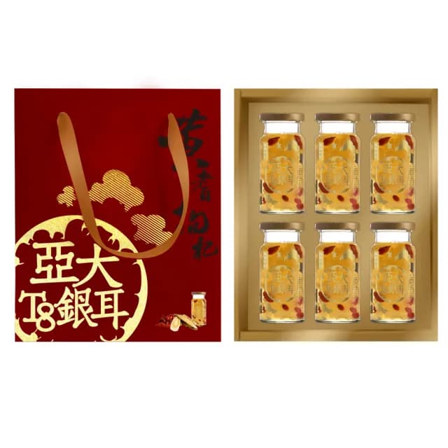 【亞大T8銀耳】黃耆枸杞白木耳露禮盒150gx6入/盒(送禮推薦/年節禮盒/伴手禮/年節禮盒)