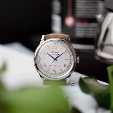【ORIENT 東方錶】75週年復古三針太陽能腕錶 男錶 女錶-38.4mm(RA-WK0006S 送禮推薦)