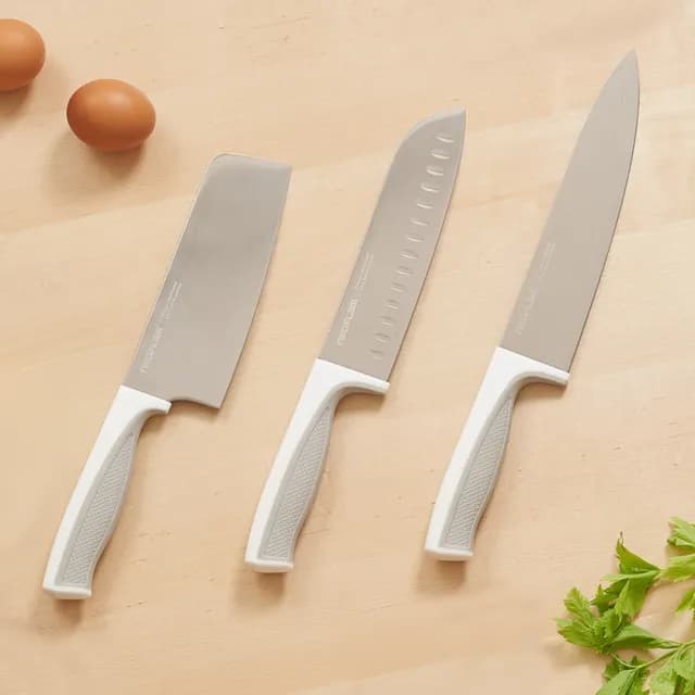 【NEOFLAM】鈦金刀具6件組-奶茶粉/純淨白/蜜桃奶茶三色可選(菜刀.三德刀.主廚刀.刀鞘x3)