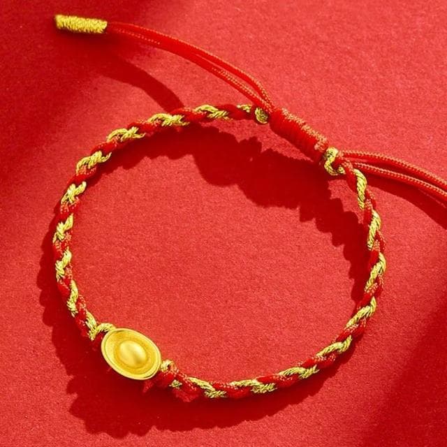 【Penny珮妮】999黃金迷你元寶手繩手鍊(彌月禮 寶寶滿月禮 寶寶周歲 生日禮物 交換禮物 尾牙 結婚 新年)