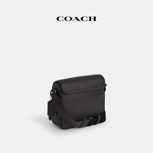 【COACH】蔻馳官方直營 SULLIVAN翻蓋斜背手袋-QB/石墨色(CY800)