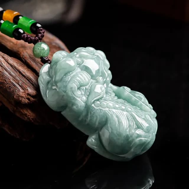 【Penny珮妮】A貨翡翠霸王貔貅吊墜項鍊(母親節 父親節 情人節 生日禮物 交換禮物 尾牙 新年 結婚)