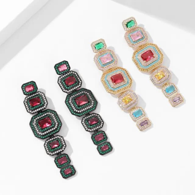 【MoonDy】飾品 耳環 女生耳環 鋯石耳環 復古耳環 歐美風 純銀耳環 純銀耳針 抗過敏耳環 鋯石