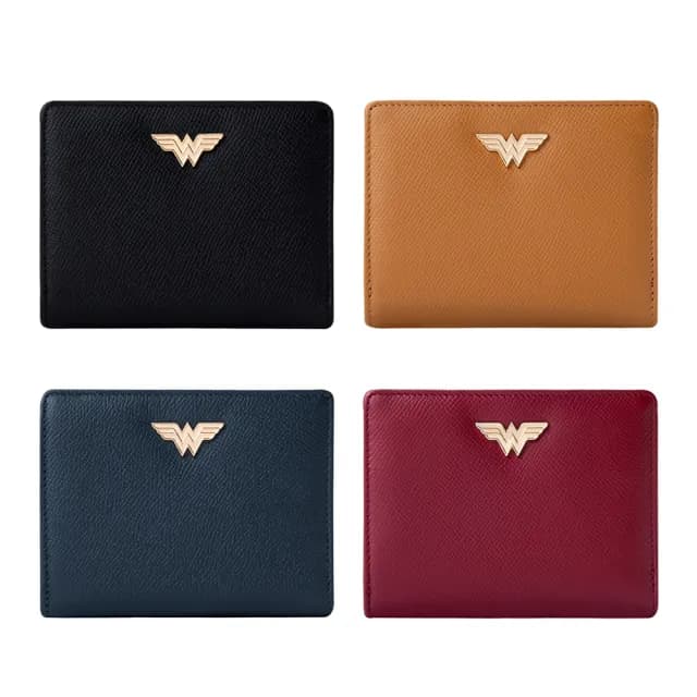 【THEODORA’S 希奧朵拉】雙11 神力女超人RFID防盜拉鍊短皮夾(短夾 女夾 皮包 錢包 開