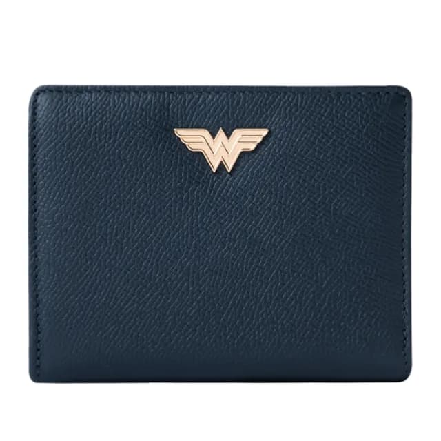 【THEODORA’S 希奧朵拉】雙11 神力女超人RFID防盜拉鍊短皮夾(短夾 女夾 皮包 錢包 開