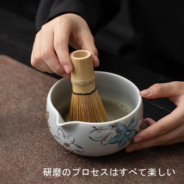 【TEA Dream】日式高質感蝶花抹茶碗百本立抹茶工具4件組(母親節禮物 長輩禮物 謝師禮物)