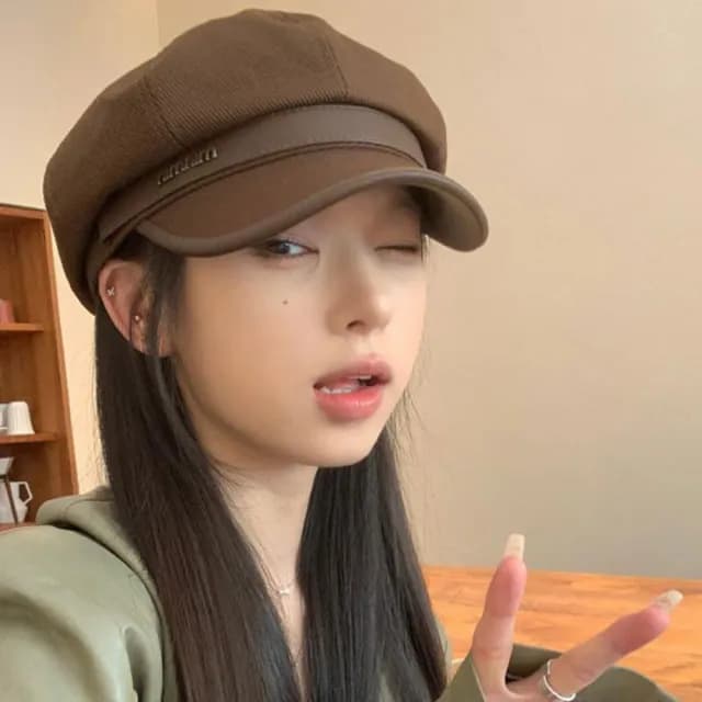 【MoonDy】情人節禮物 帽子 報童帽 小偷帽 鴨舌帽 狩獵帽 鴨舌貝雷帽 小臉神器 搭配神器 休閒復古 畫家帽