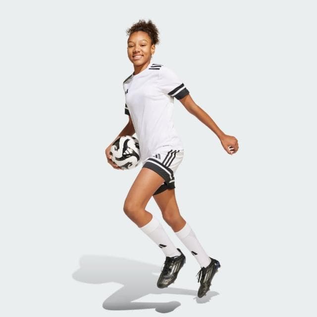 【adidas 愛迪達】SQUADRA 25 短袖球衣 吸濕排汗 童裝 JJ0057