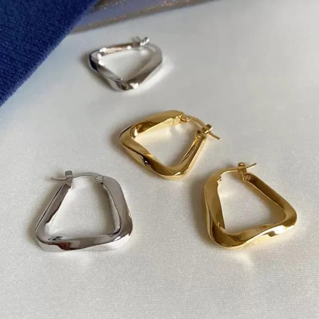 【KT DADA】個性耳環 金屬耳環 耳環 女生耳環 抗過敏耳環 不規則耳環 耳環男 耳夾 耳釘 耳