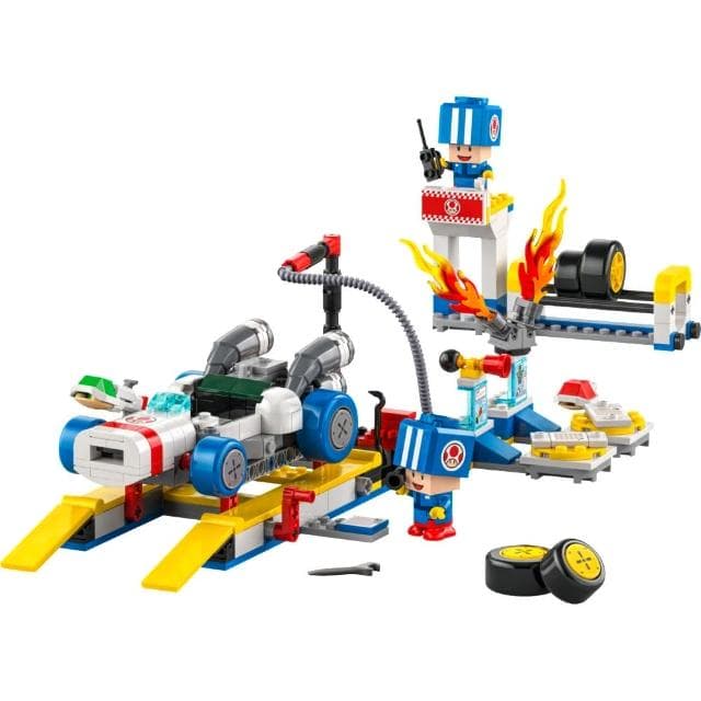 【LEGO 樂高】超級瑪利歐系列 72035 瑪利歐賽車－奇諾比奧的車庫(MarioKart 任天堂 玩具車 兒童積木 禮物)