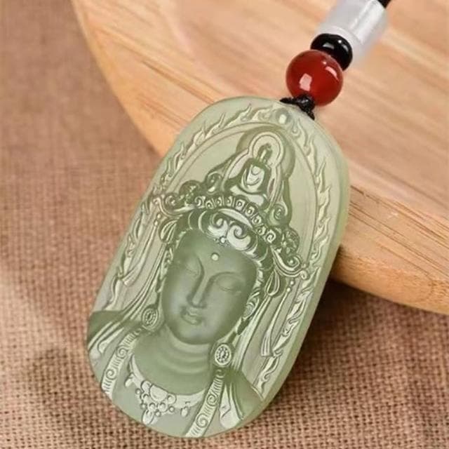 【Penny珮妮】阿富汗玉觀音菩薩吊墜項鍊毛衣鍊(母親節 父親節 交換禮物 生日禮 情人節 尾牙 新年 結婚)