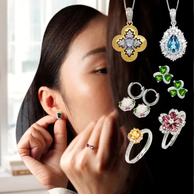 【正佳珠寶】高端精選彩寶｜托帕石・石榴石・透輝石・蛋白石・黃水晶｜925銀戒指・吊墜・耳飾 可調式設計