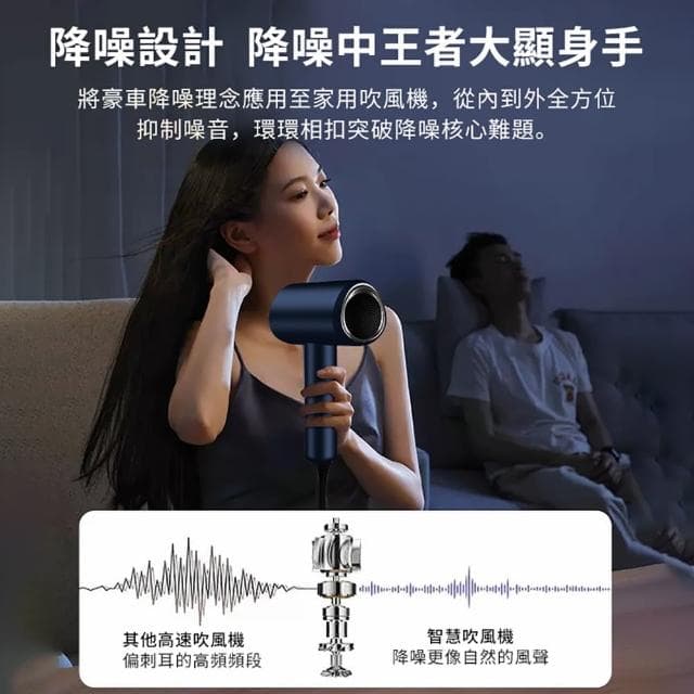 【小不記】可折疊高速負離子吹風機 強勁大風量(智能控溫護髮 速乾 附吹風機收納架)
