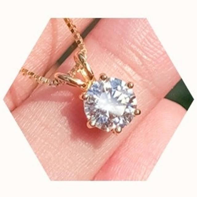 【MoonDy】項鍊 鋯石項鍊 莫桑石項鍊 銀飾 六爪項鍊 飾品 s925純銀 鎖骨鏈 女生項鍊 首飾 一克拉項鍊 禮物