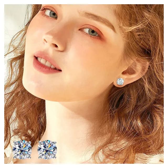 【MoonDy】飾品 耳環 女生耳環 莫桑石 純銀耳環 S925銀 耳飾 耳針 小香風耳環 氣質耳環 情
