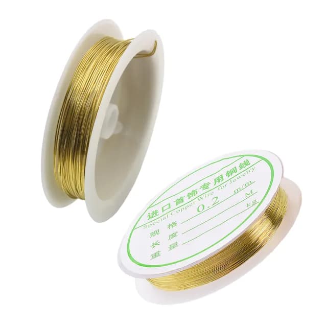 【動手做】DIY手工串珠穿引線-2入(銅絲線 銅線 手鍊 串珠線 金屬線 手工藝 美甲 串珠材料)