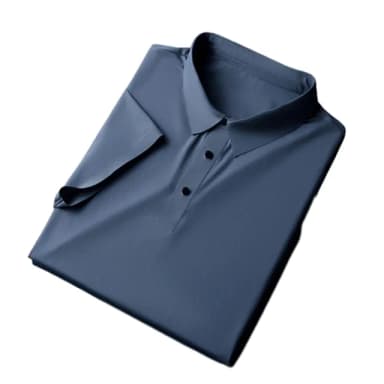 【米蘭精品】現貨出清 不退換 冰絲POLO衫短袖上衣(夏季無痕純色修身男裝父親節禮物8色74ey25)