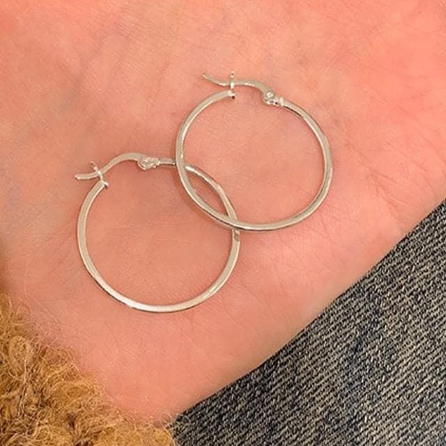 【LEEHER】大圈耳環/純銀耳環/耳環/女生耳環/生日禮物/耳環女/飾品/耳圈/大圓圈耳環/大耳環/耳