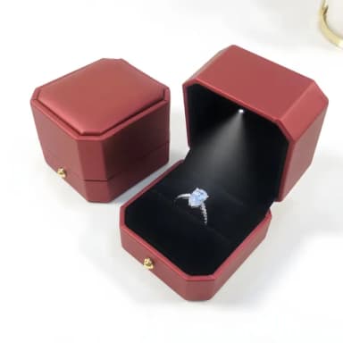 【心之歸屬】LED燈精緻求婚戒指盒(鑽戒盒 飾品展示盒 珠寶盒 飾品收納 禮品 禮物 情人節 包裝)