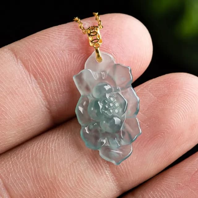 【MoonDy】項鍊女 翡翠 藍水晶 吊墜 生日禮物 開運 開運水晶 玉石 掛件 女項鍊 開運項鍊 禮物