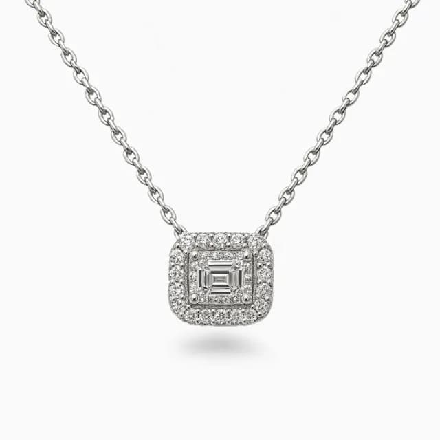 【One&Only Diamond】情人節禮物 Dawn of Heaven 天堂曙光鑽石項鍊 最白D色 鉑金 天然鑽石