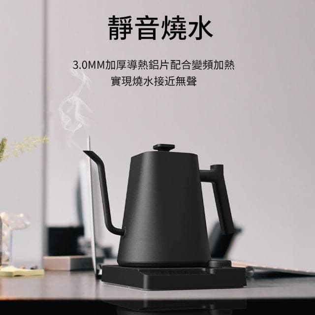 【Felsted 菲仕德】溫控壺 咖啡壺 手沖咖啡壺 手衝壺(KT10白色 1L 控溫 NTC芯片測溫 天鵝頸壺嘴 精準控溫)