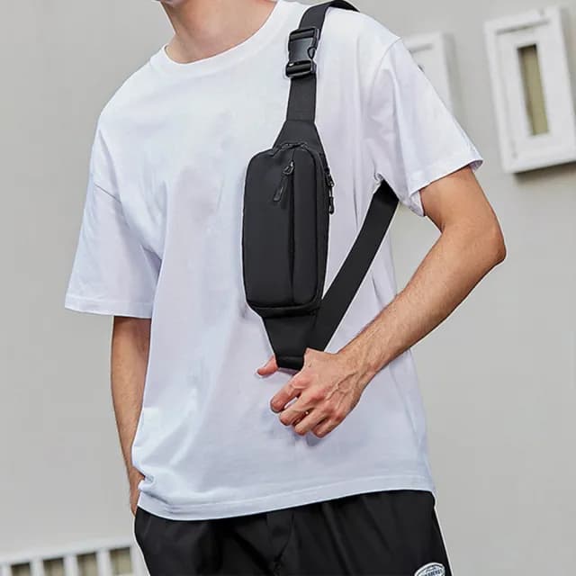【MoonDy】父親節禮物 男生包包 胸包男 潮牌新款 男士包包 尼龍牛津布 斜挎包 日系小背包 運動包包 單肩包