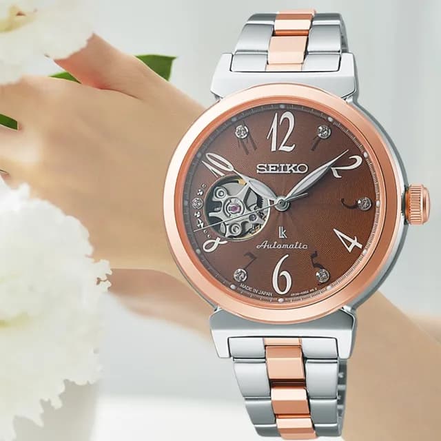 【SEIKO 精工】LUKIA 開芯鏤空機械錶 送禮推薦(4R38-02N0B /SSV062J)