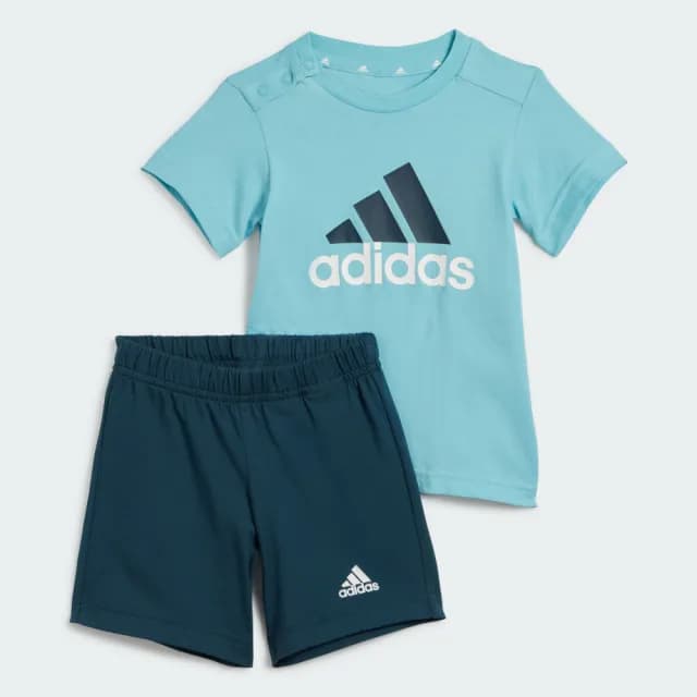 【adidas 愛迪達】ESSENTIALS 運動套裝 短袖/短褲 嬰幼童裝 IB4813