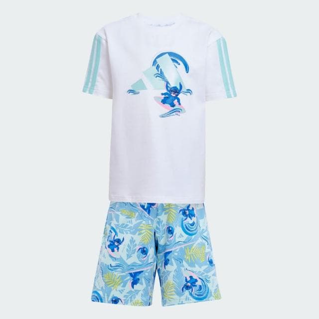 【adidas 愛迪達】DISNEY LILO & STITCH 運動套裝 童裝 JF3659