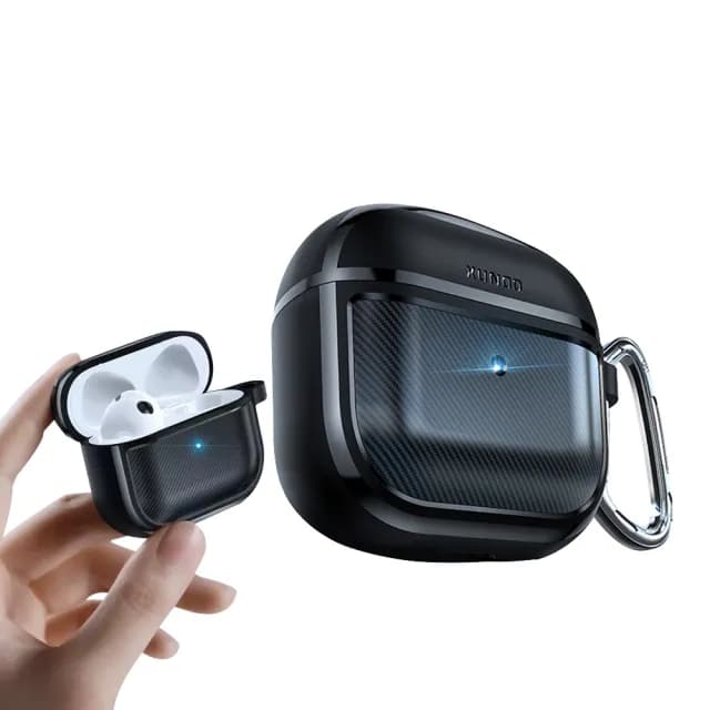 【XUNDD 訊迪】AirPods Pro 2 第2代 軍工防摔碳纖維紋 無線耳機保護殼套(附金屬扣環)