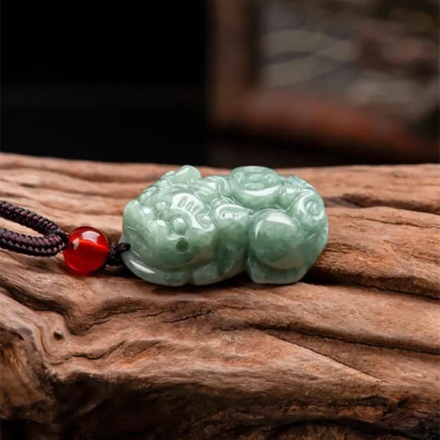 【Penny珮妮】A貨翡翠小貔貅吊墜項鍊(母親節 父親節 生日禮物 交換禮物 送女友 尾牙 新年 結婚)