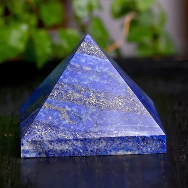 【天然好運】天然青金石水晶金字塔(富貴 開運 能量水晶 招財 學生 誕生石 辦公室 玄關擺件 禮物 風水)