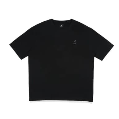 【KANGOL】母親節禮物 短T 黑色 華夫格 假兩件 短袖 袋鼠 中性(6525101820)
