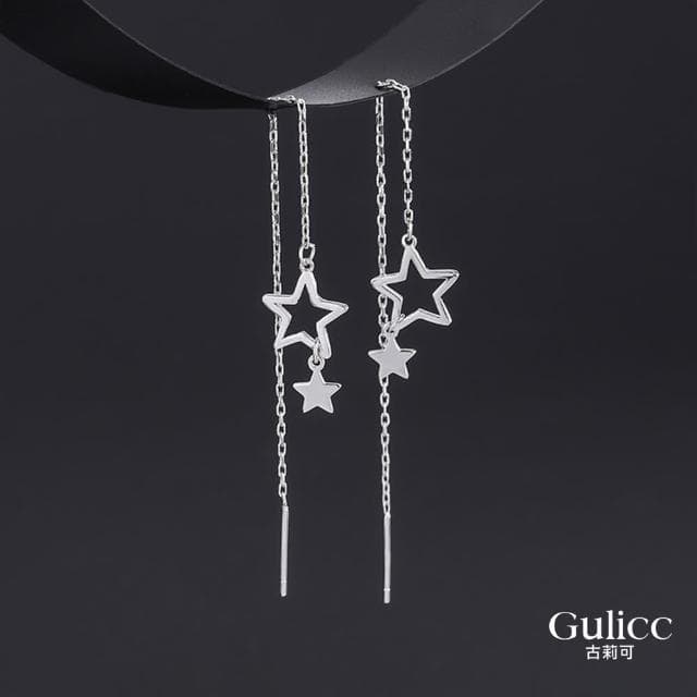 【Golicc】耳線 小清新 可愛星星 五角星耳墜(母親節 生日 情人節 飾品 耳釘 耳飾 耳墜 禮物)