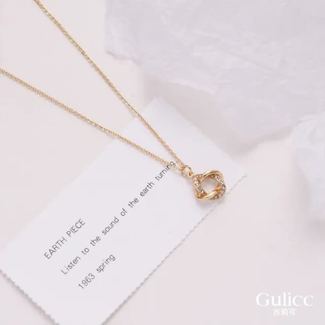 【Golicc】項鍊 簡約輕奢 鑲鑽 鎖骨鍊(七夕 情人節 生日 鎖骨鍊 項鍊 飾品 禮物)