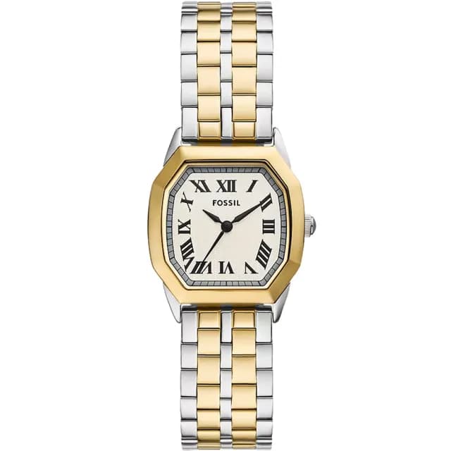 【FOSSIL】Harlow 復古八角大三針女錶-雙色/27mm 禮物 送禮 推薦(ES5362)