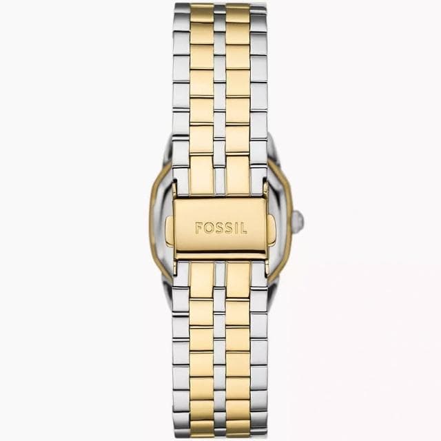 【FOSSIL】Harlow 復古八角大三針女錶-雙色/27mm 母親節 送禮 禮物(ES5362)