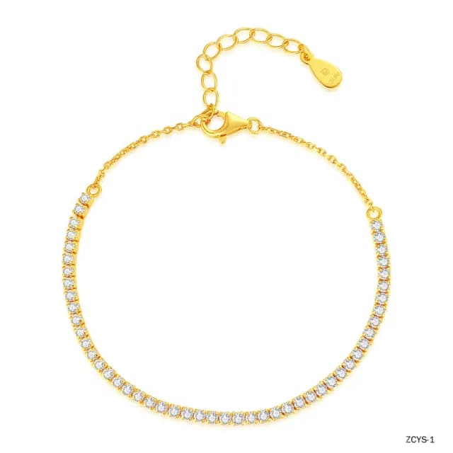 【鉅曜】1克拉鑽石手鍊 2色任選 可調節長度 母親節禮物(培育鑽石)