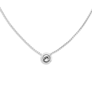 【Calvin Klein 凱文克萊】CK 簡約優雅晶鑽項鍊 母親節 送禮 禮物(35000769)