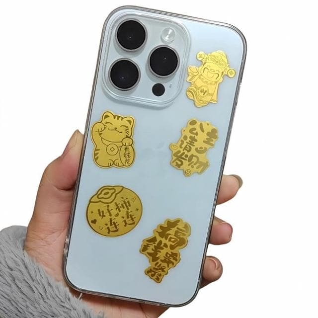 【Penny珮妮】含金招財手機貼多款可選(生日禮物 交換禮物 畢業禮物 聖誕禮物 新年 尾牙)
