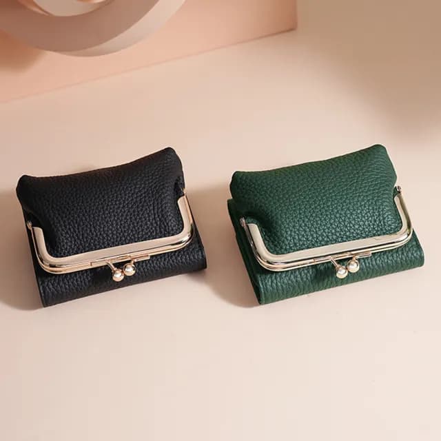 【LEEHER】雙11 女生/錢包/皮夾/口金包/錢包/日式錢包/三折短夾/口金包/牛皮