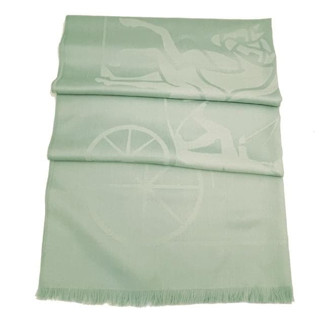 【COACH】大馬車 LOGO羊毛絲巾圍巾(芙蓉綠)