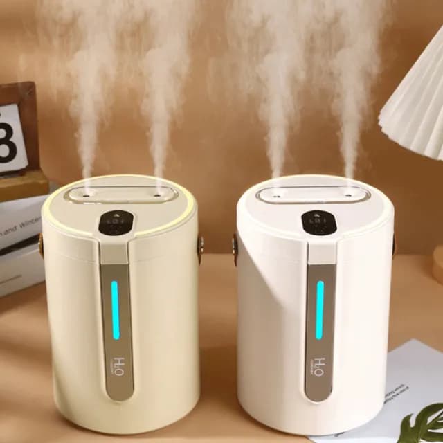 【MUAN】智能數顯雙噴霧加濕器 大容量納米霧化水氧幾 靜音空氣清淨機(小夜燈 加濕機 霧化機)